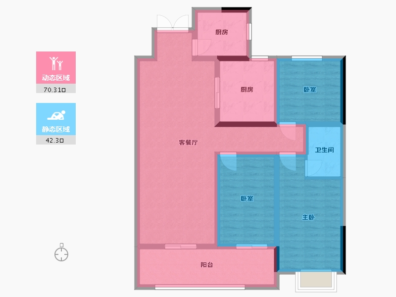 山东省-潍坊市-润东华府壹号-99.66-户型库-动静分区