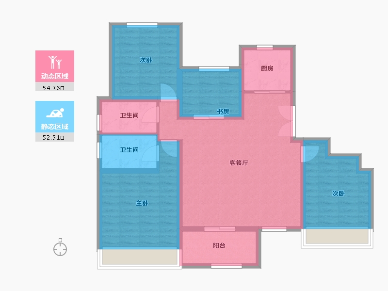 河南省-许昌市-观湖珑府-111.78-户型库-动静分区