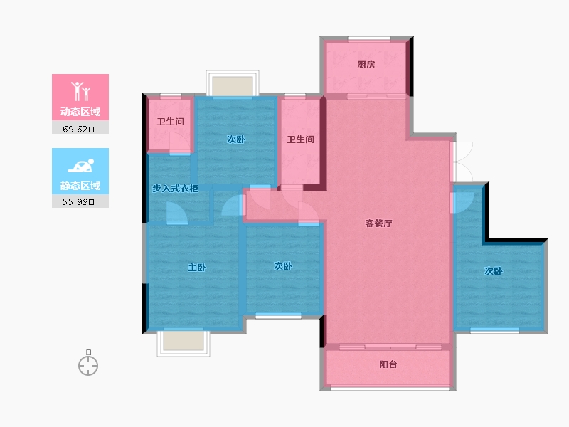 湖南省-怀化市-北城名邸-142.00-户型库-动静分区