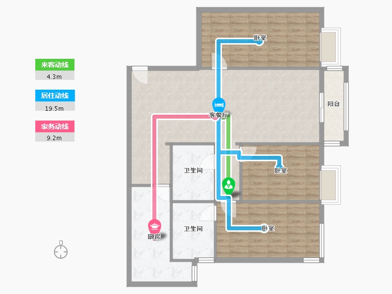 北京-北京市-时代之光名苑-141.60-户型库-动静线