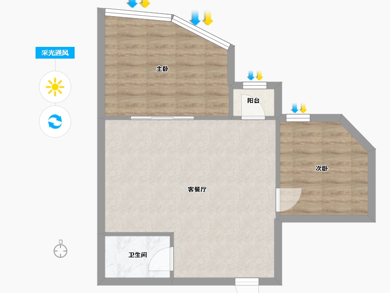 四川省-成都市-大地城市脉搏-65.60-户型库-采光通风