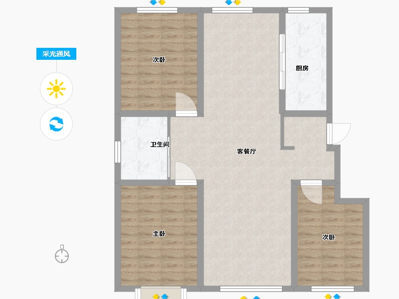 新疆维吾尔自治区-塔城地区-凯旋城-99.20-户型库-采光通风