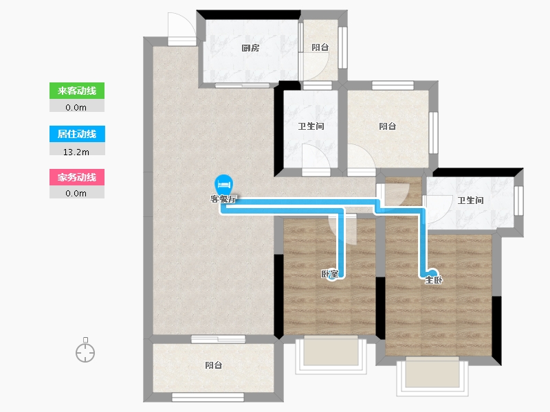 广东省-惠州市-逸基乐天阁-71.20-户型库-动静线