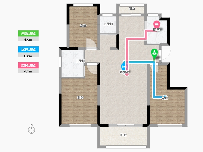 河南省-三门峡市-富澳华庭-107.00-户型库-动静线