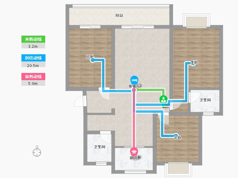 湖北省-孝感市-黄麦岭别苑二期-116.00-户型库-动静线