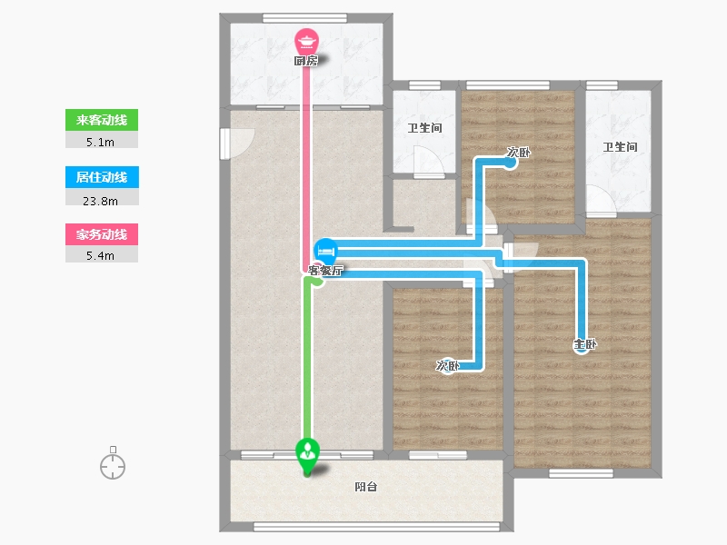 陕西省-渭南市-国韵兰亭-112.24-户型库-动静线