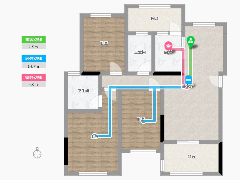 四川省-南充市-富春山居-88.00-户型库-动静线