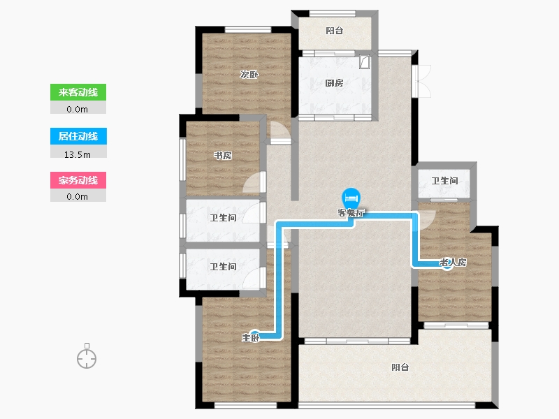 浙江省-杭州市-逸城-150.00-户型库-动静线