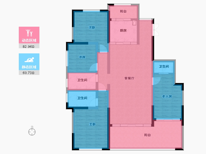 浙江省-杭州市-逸城-150.00-户型库-动静分区