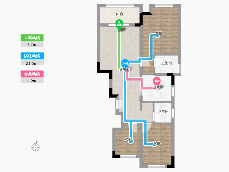 浙江省-绍兴市-隐山府-74.00-户型库-动静线