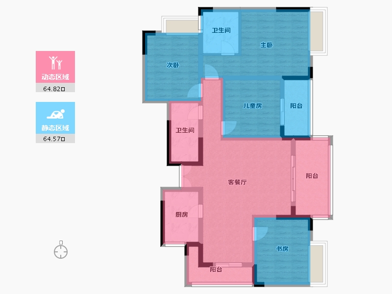 广西壮族自治区-北海市-金源华府-120.00-户型库-动静分区