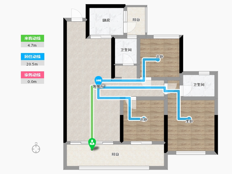 新疆维吾尔自治区-阿克苏地区-众恒公园城-92.00-户型库-动静线