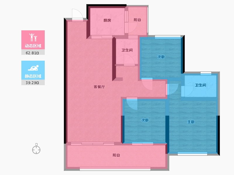 新疆维吾尔自治区-阿克苏地区-众恒公园城-92.00-户型库-动静分区