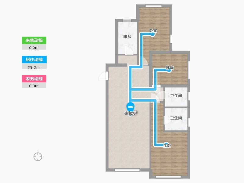 河北省-沧州市-禧福荷堂-B区-104.00-户型库-动静线