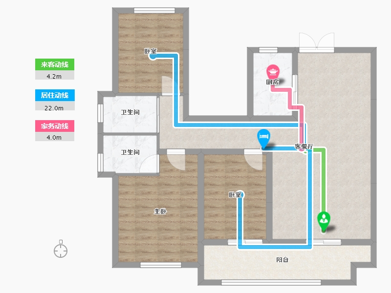 河南省-安阳市-元泰清华园-88.00-户型库-动静线