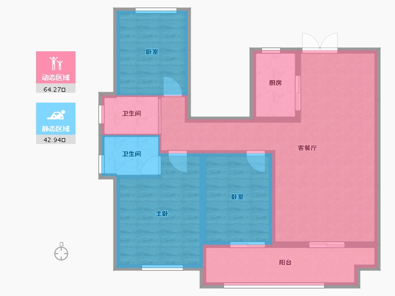 河南省-安阳市-元泰清华园-88.00-户型库-动静分区