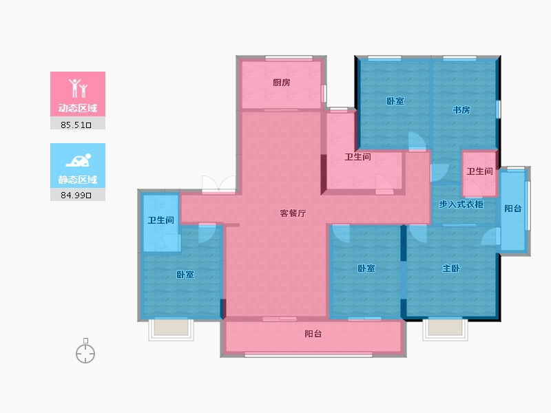 山东省-潍坊市-中房爱悦城-152.80-户型库-动静分区