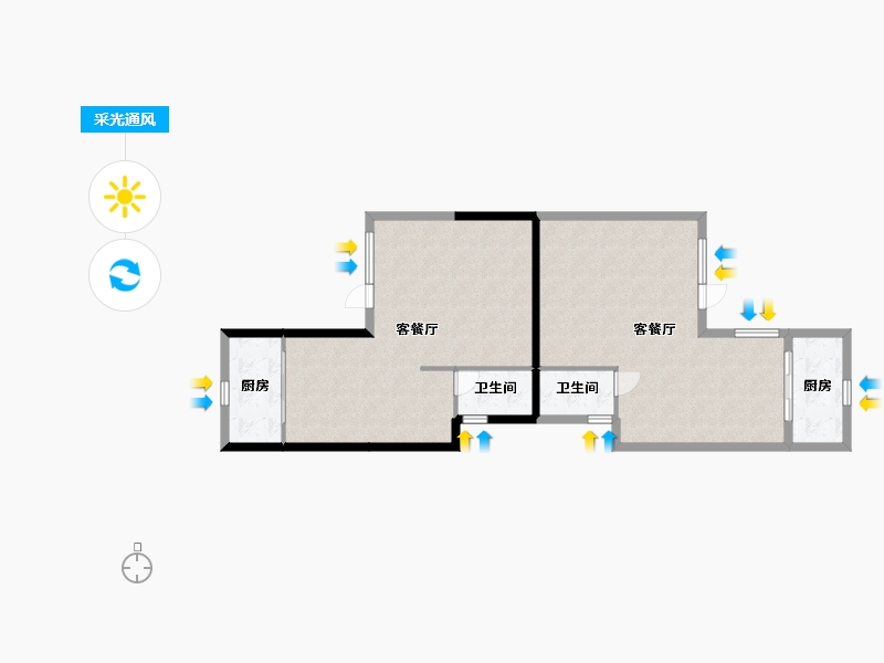 贵州省-贵阳市-天麓一号-123.00-户型库-采光通风