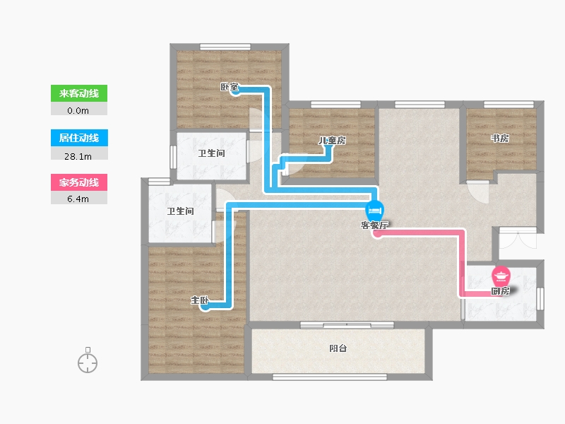 江西省-上饶市-华熙-120.00-户型库-动静线