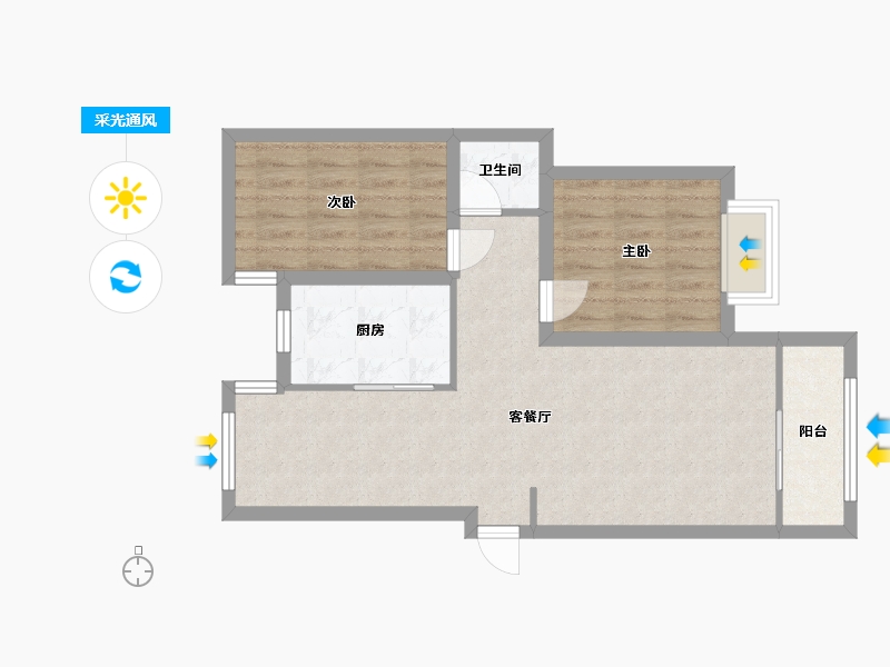 江苏省-徐州市-红光小区-78.40-户型库-采光通风