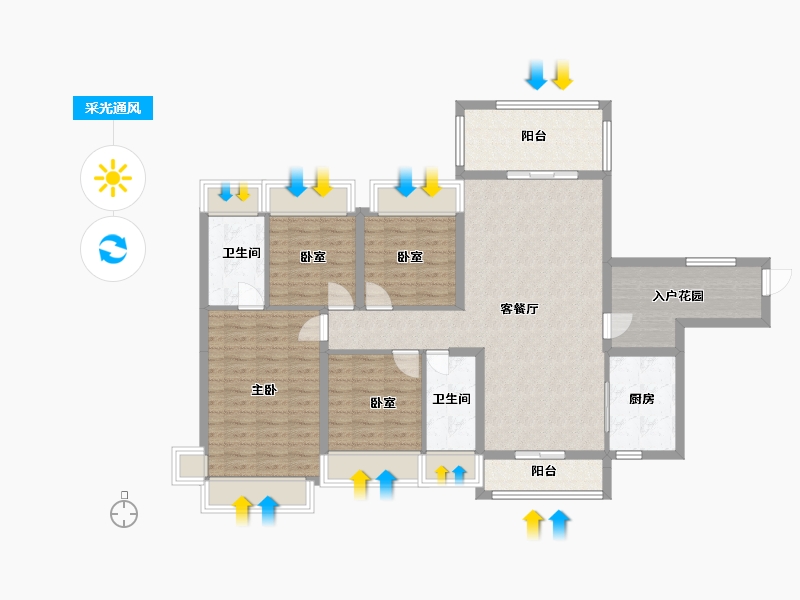 广东省-韶关市-沙湖御景-114.64-户型库-采光通风