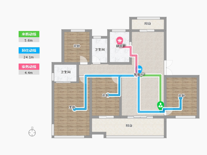 四川省-自贡市-华商墨香郡-101.26-户型库-动静线