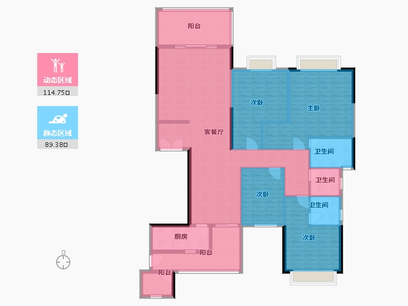 广东省-河源市-东江湾-一期-186.92-户型库-动静分区