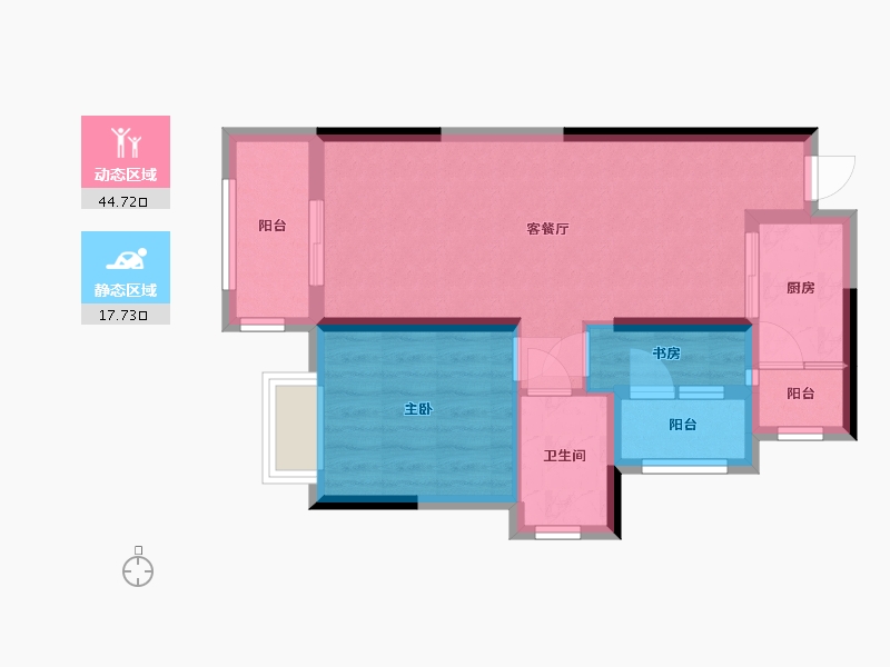 广东省-惠州市-逸基乐天阁-56.00-户型库-动静分区