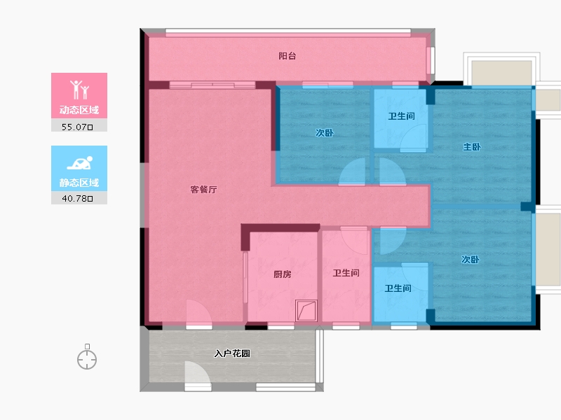 广东省-云浮市-恒宇城-94.64-户型库-动静分区