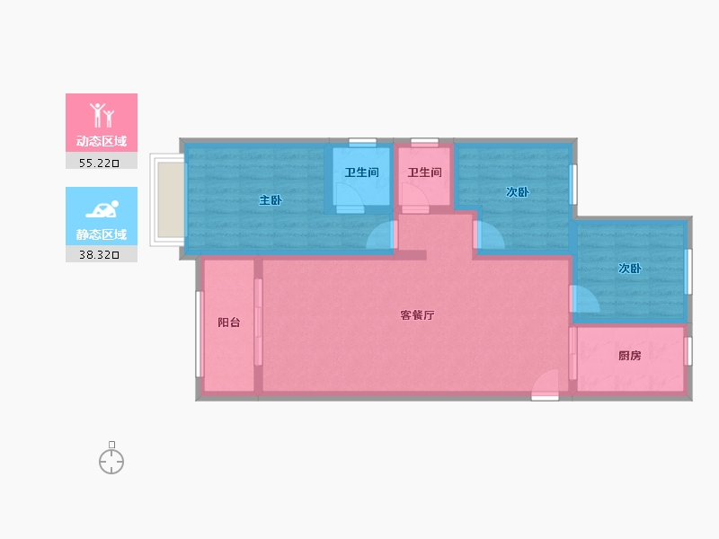 山西省-临汾市-唐霸壹号-97.00-户型库-动静分区