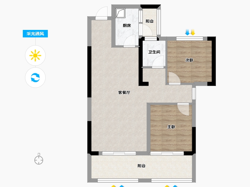 贵州省-贵阳市-广大上城-70.40-户型库-采光通风