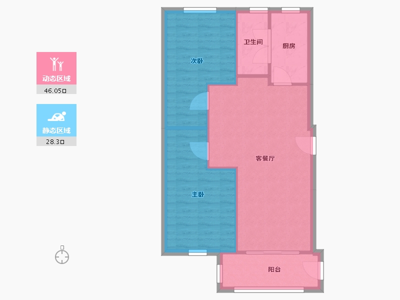 广东省-广州市-龙口东路204号天河司法宿舍-70.00-户型库-动静分区