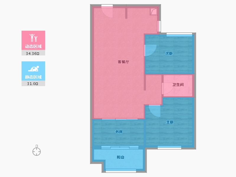 福建省-福州市-融侨高岐06地块-58.37-户型库-动静分区