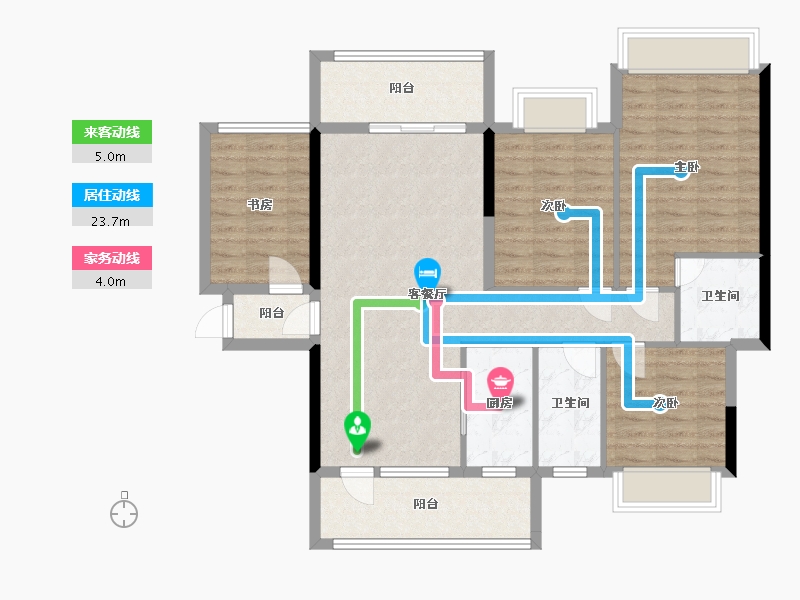 广西壮族自治区-贵港市-江南明城-92.80-户型库-动静线