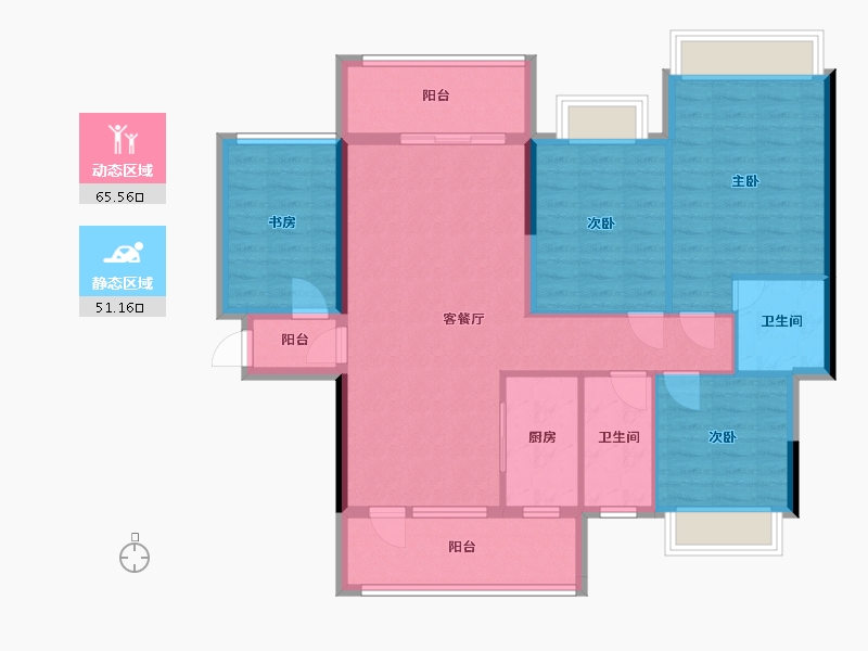 广西壮族自治区-贵港市-江南明城-92.80-户型库-动静分区