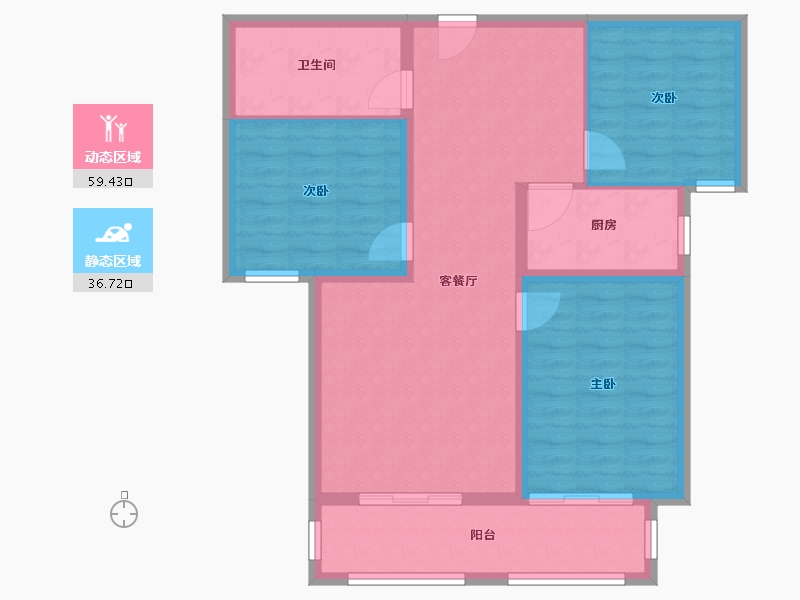 河北省-邢台市-天一上城-86.40-户型库-动静分区