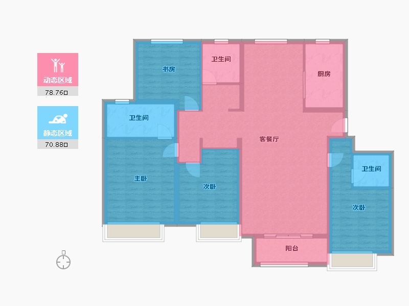 山东省-济宁市-沂水君庭-135.00-户型库-动静分区