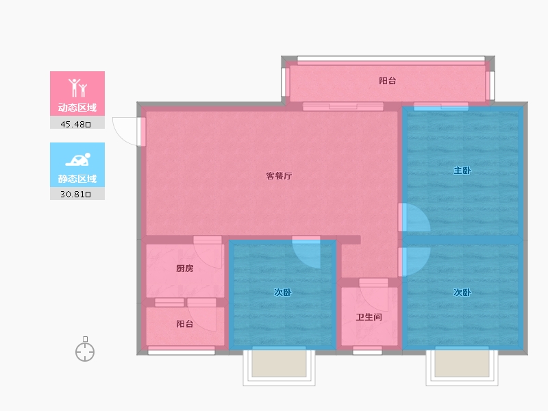 四川省-广安市-仁和四期-70.00-户型库-动静分区