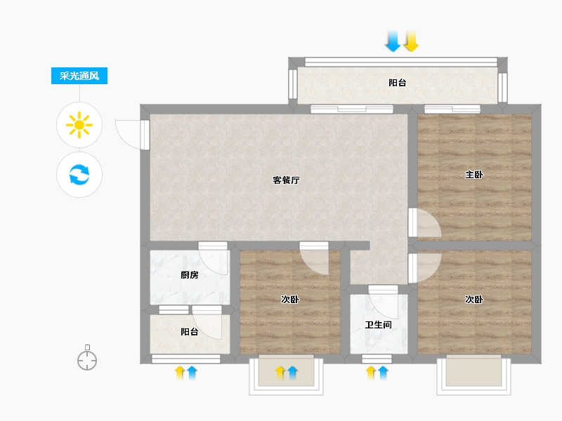 四川省-广安市-仁和四期-70.00-户型库-采光通风