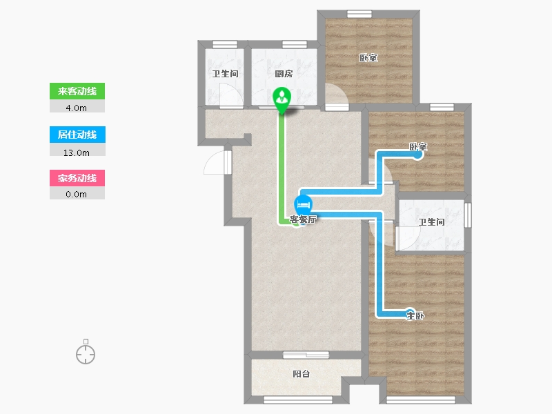 山东省-枣庄市-供销兰园-98.40-户型库-动静线