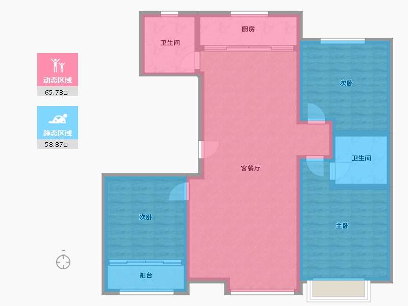 山东省-潍坊市-晟安瑞景苑-112.00-户型库-动静分区