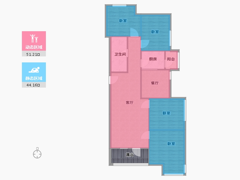 天津-天津市-星耀五洲-92.00-户型库-动静分区