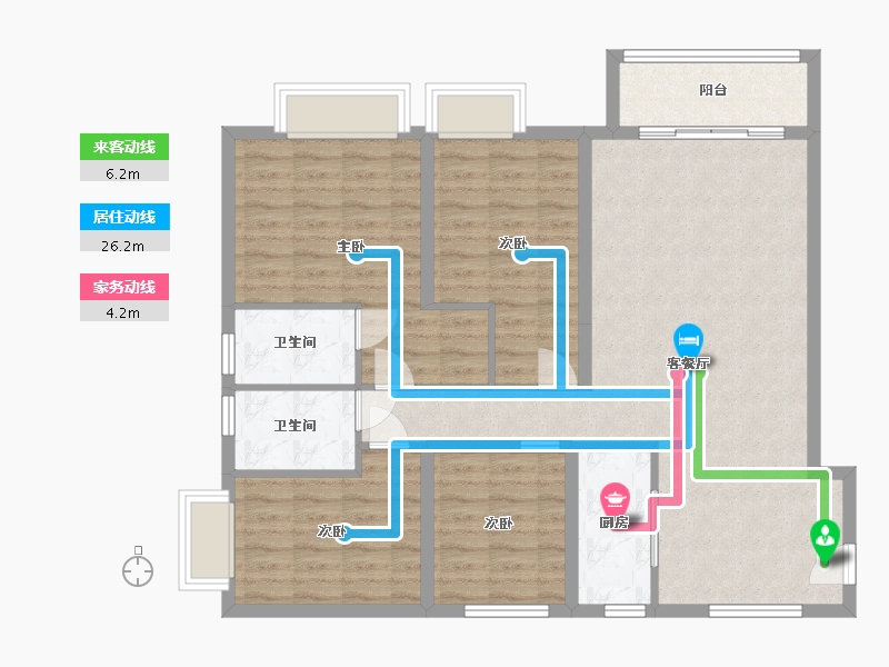 江西省-赣州市-滨江苑-112.00-户型库-动静线