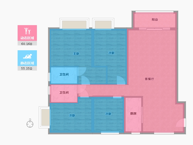 江西省-赣州市-滨江苑-112.00-户型库-动静分区