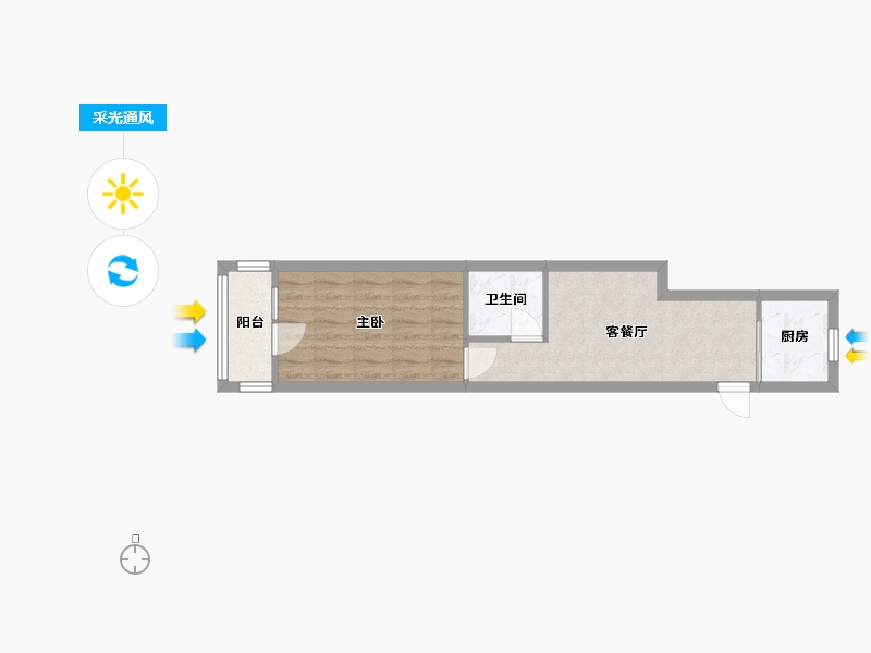 天津-天津市-蓉芳里小区-39.32-户型库-采光通风