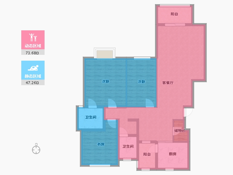 湖北省-武汉市-穗丰花园-东区-120.00-户型库-动静分区