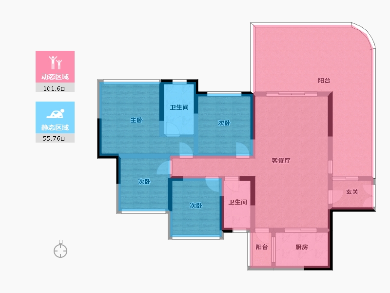 四川省-宜宾市-海上明月东院-120.00-户型库-动静分区