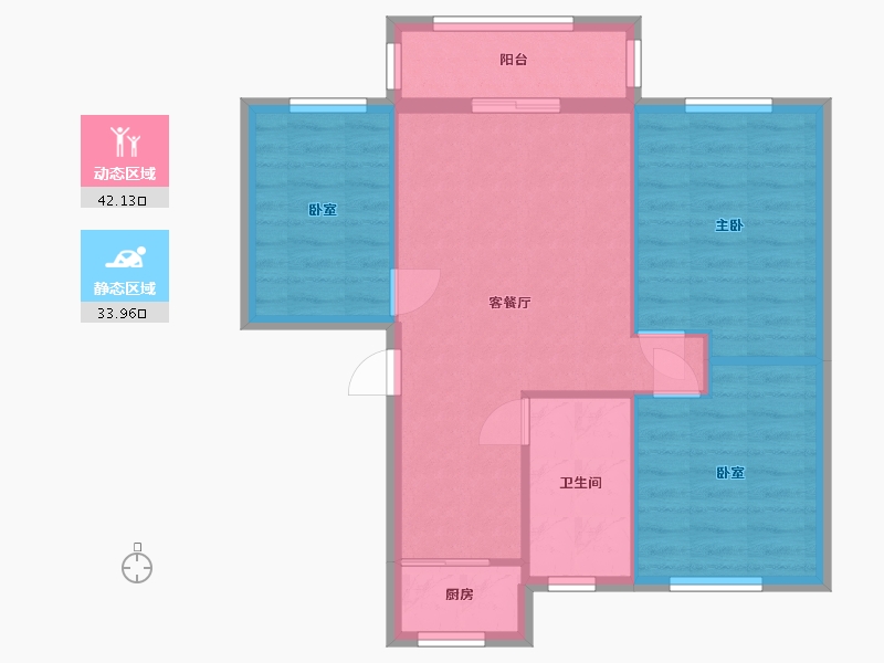 广东省-深圳市-滨城新村安乐花园-64.48-户型库-动静分区