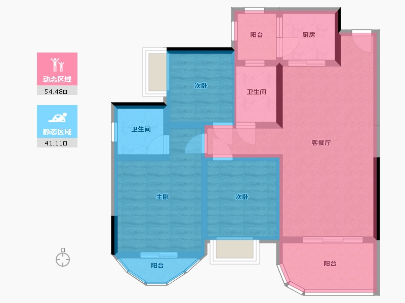 四川省-宜宾市-翡翠一号-99.00-户型库-动静分区