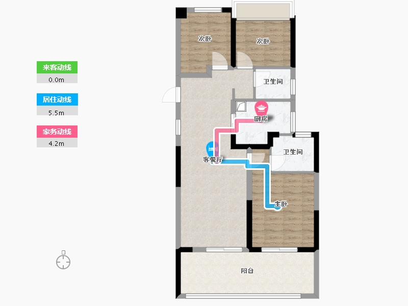 浙江省-杭州市-湖山壹品苑-71.20-户型库-动静线